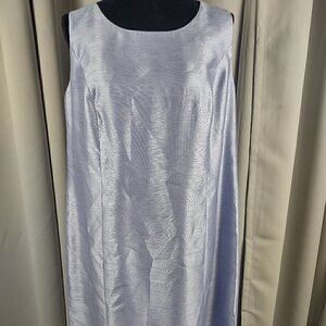 LeSuit Little Light Purple Dress Sleeveless Silk Look Size Plus Size 14W
